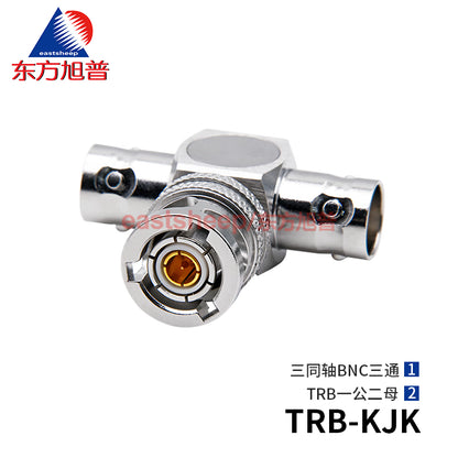 Eastsheep RF Tri-coaxial BNC T-connector TRB-KJK TRB T-connector (One Male, Two Females) [1]
