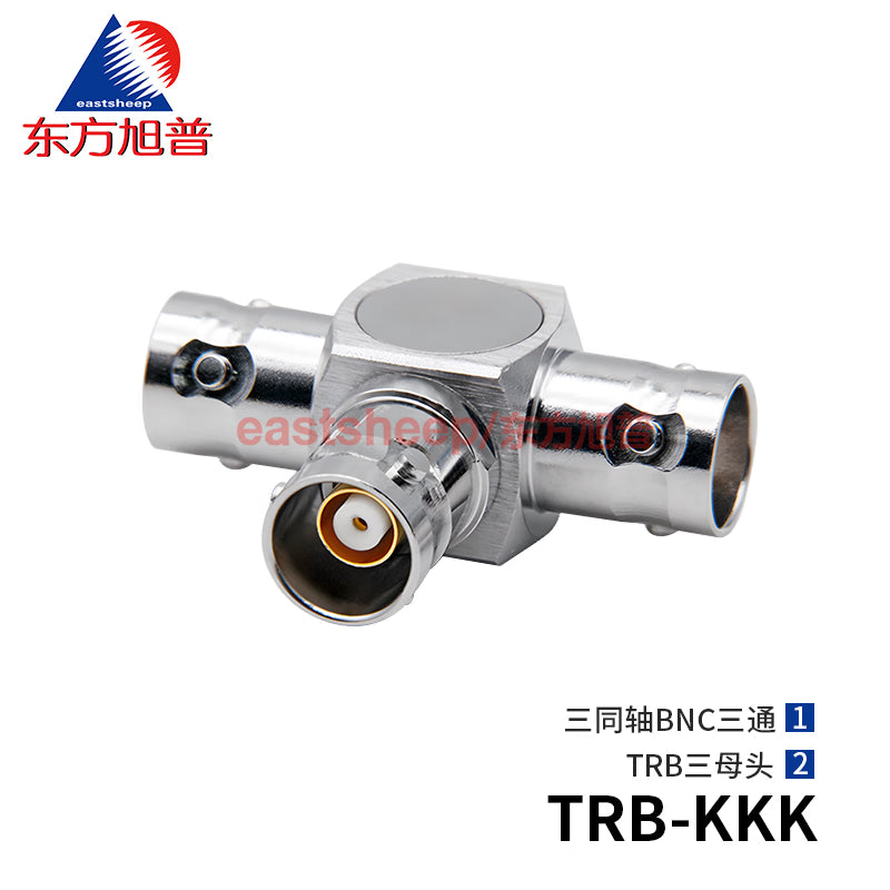 Eastsheep RF Tri-coaxial BNC T-connector TRB-KKK TRB Three-Female T-type Adapter (1 unit) [1]