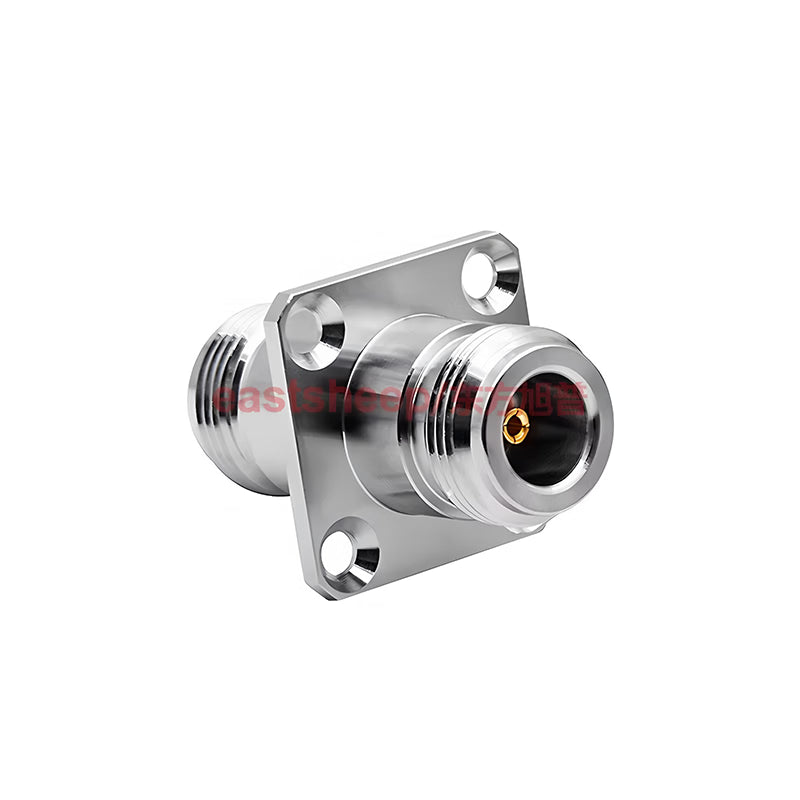 Eastsheep RF adapter, N-female to N-female, N-KFK-1, waterproof rubber ring, 4-hole flange, chassis mounting, DC-6G, 1 piece. [2]