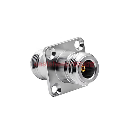 Eastsheep RF adapter, N-female to N-female, N-KFK-1, waterproof rubber ring, 4-hole flange, chassis mounting, DC-6G, 1 piece. [2]