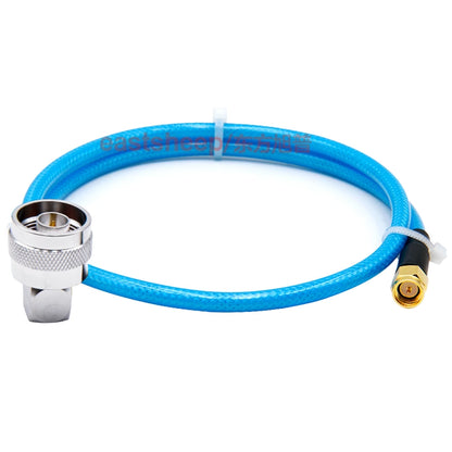Eastsheep RF cable, N-bend male to SMA male, 3.5m, 6G flexible adapter cable, blue RG142-N-JW/SMA-J [3]