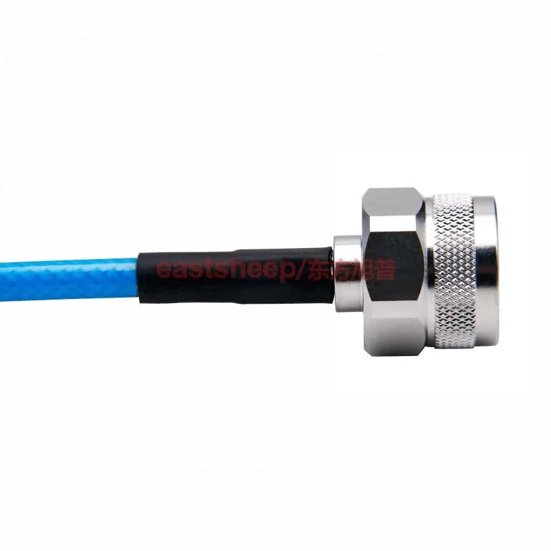 Eastsheep RF cable, N-to-N coaxial feeder, silver-plated extension cable, 1.5m, DC-6G, blue, RG142-N-JJ stainless steel. [4]