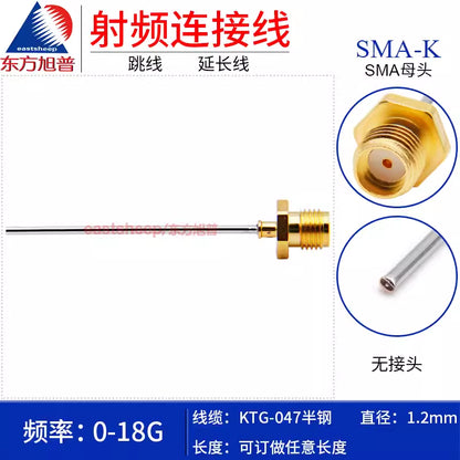 Eastsheep RF cable, SMA female single-ended, 047 semi-steel thin coaxial cable, 0.1 meter, KTG-047-SMA-K single-ended. [1]