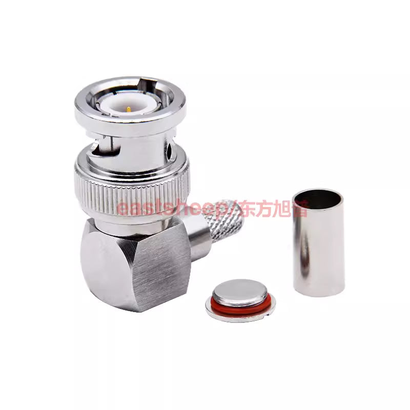 Eastsheep RF connector BNC-C-JW-3 Q9/BNC right-angle male connector, compatible with RG142/50-3 cable DC-4G. [3]