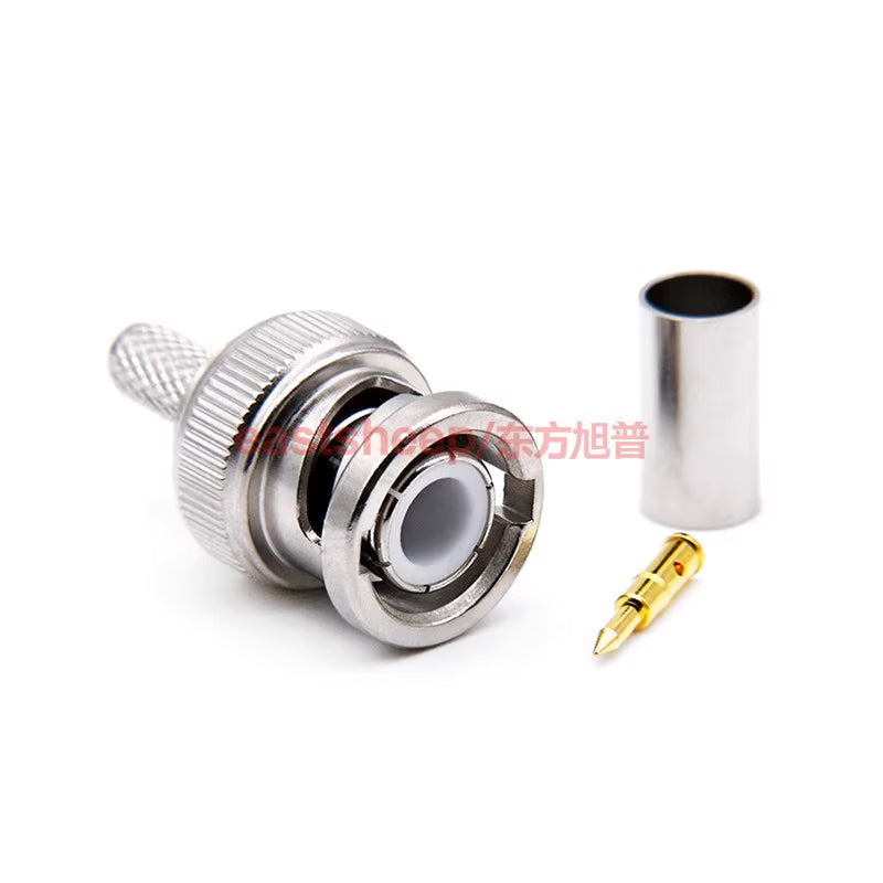 Eastsheep RF connector BNC-C-J-3 Q9/BNC male crimp type, 50-3 wire matching. [2]