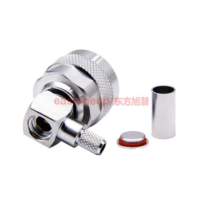 Eastsheep RF connector N-C-JW-3 N-type right-angle male connector, compatible with SYV50-3/RG142 cable. [2]