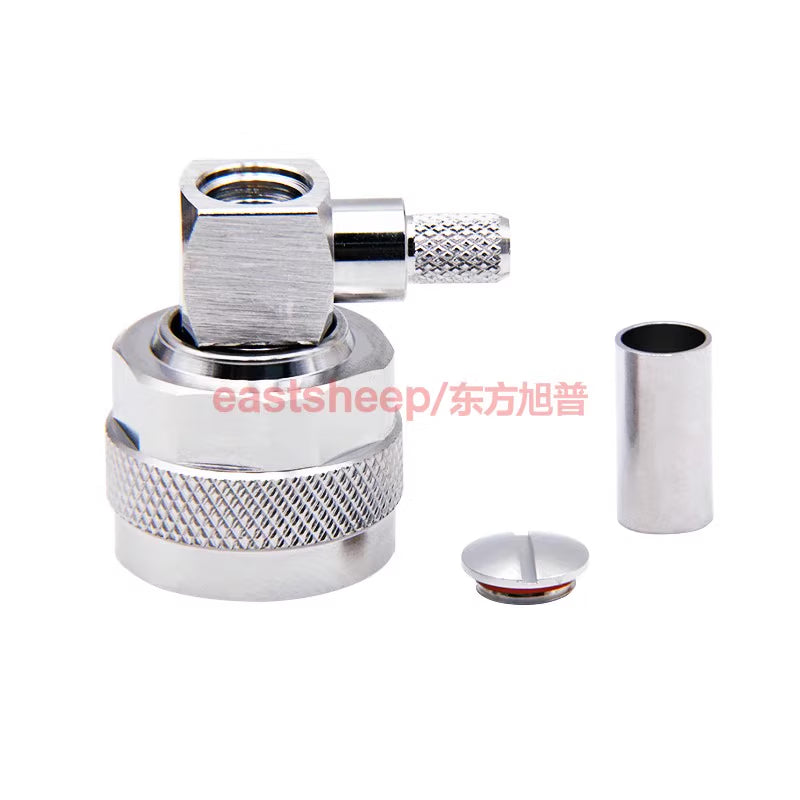 Eastsheep RF connector N-C-JW-3 N-type right-angle male connector, compatible with SYV50-3/RG142 cable. [3]