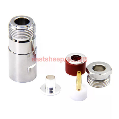 Eastsheep RF connector N-K-5 N female, solderable type, compatible with SYV50-5 cable (2-pack). [4]