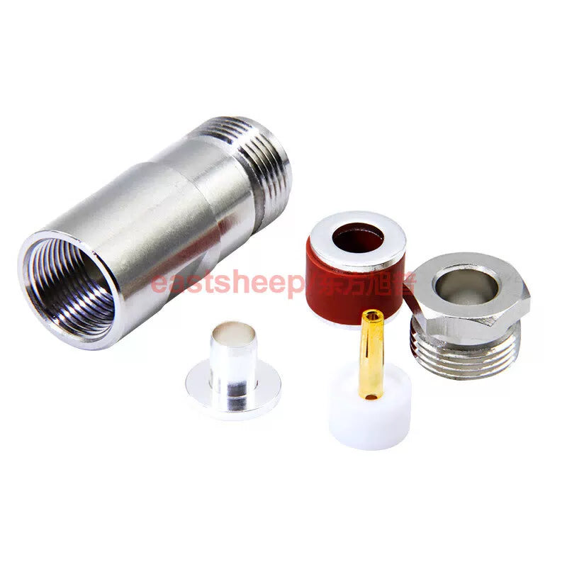 Eastsheep RF connector N-K-5 N female, solderable type, compatible with SYV50-5 cable (2-pack). [5]