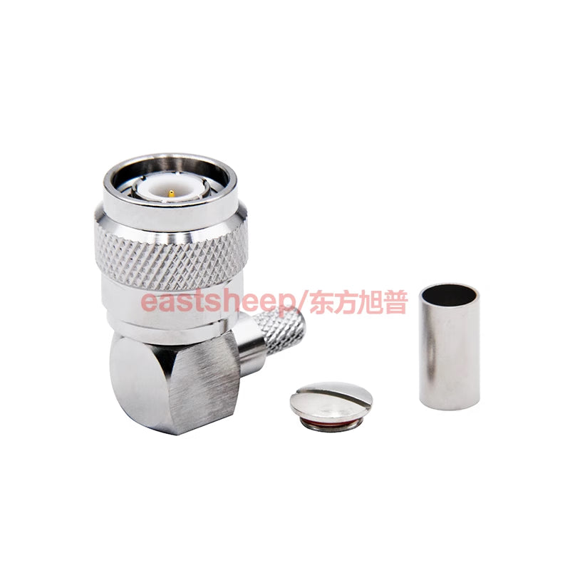 Eastsheep RF connector TNC-C-JW-3 TNC right-angle male connector, compatible with SYV50-3/RG142 cable. [3]