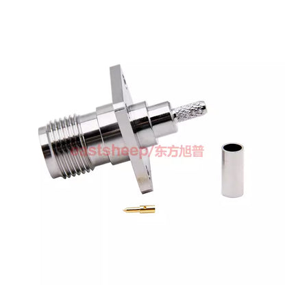 Eastsheep RF connector TNC-C-KF-1.5 TNC female connector, compatible with RG316 cable, 4-hole flange mounting, 0-6G. [4]
