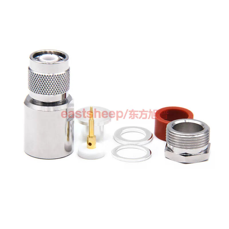 Eastsheep RF connector TNC-J-7, TNC male fitting, internal pin soldering, compatible with 50-7/LMR400 cables. [2]