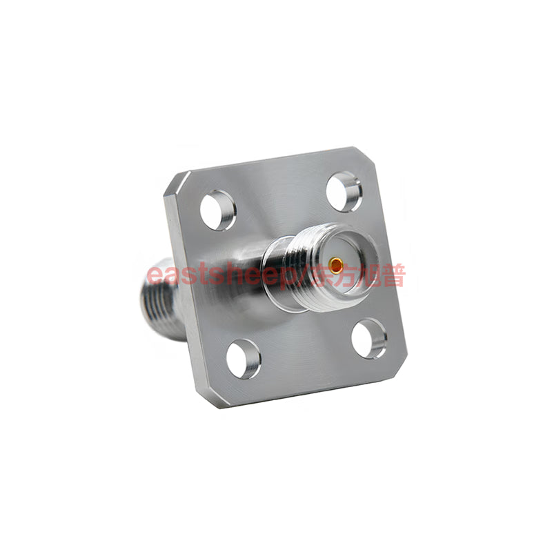 Eastsheep RF connector, SMA female to female adapter, 4-hole flange mounting with waterproof rubber ring, SMA-KFK-2 (6G), 1 piece per pack. [3]