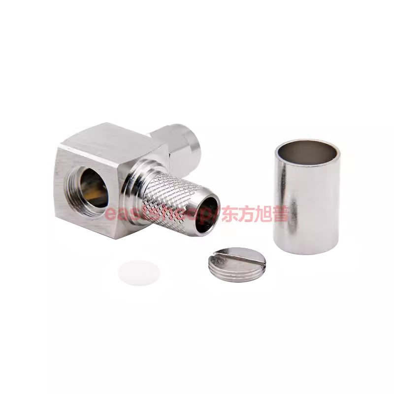 Eastsheep RF connector, SMA right-angle male, solder-press type, SMA-C-JW-5, compatible with 50-5DFB cable. [2]