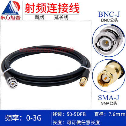 Eastsheep RF connector cable, BNC male to SMA male coaxial adapter, 30 meters, DC-3G, 50-5DFB-BNC/SMA-JJ. [1]