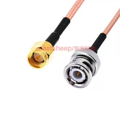 Eastsheep RF connector cable, BNC to SMA male jumper cable, 4 meters, Q9 oscilloscope adapter cable RG316-BNC/SMA-JJ [3]