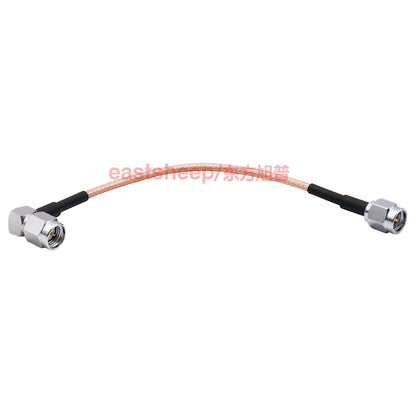 Eastsheep RF connector cable, stainless steel SMA male to SMA right-angle male coaxial jumper cable, 3.5 meters, 6G RG316-SMA-JG/SMA-JWG [3]