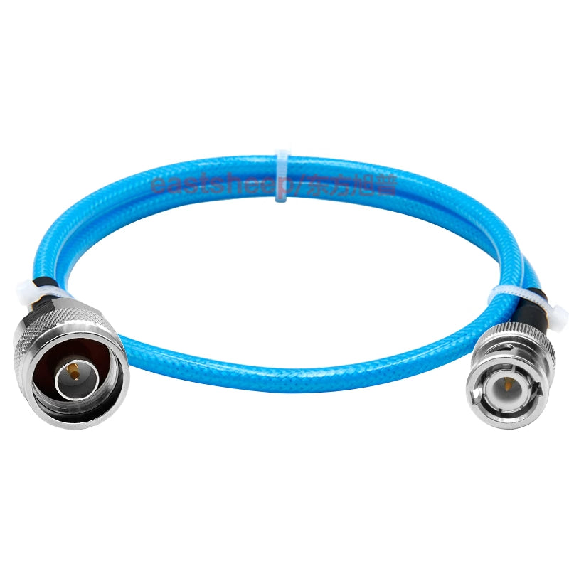 Eastsheep RF extension cable, N-to-BNC male to male, 4.5m double-shielded silver-plated wire, blue RG142-N/BNC-JJ [3]