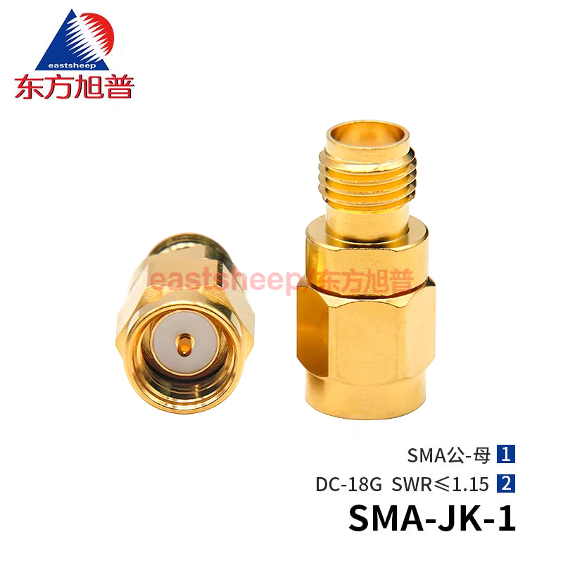 Eastsheep SMA-JK-1 High Frequency Test Adapter (SMA Male to SMA Female), Low VSWR, 18G, 1 unit. [1]
