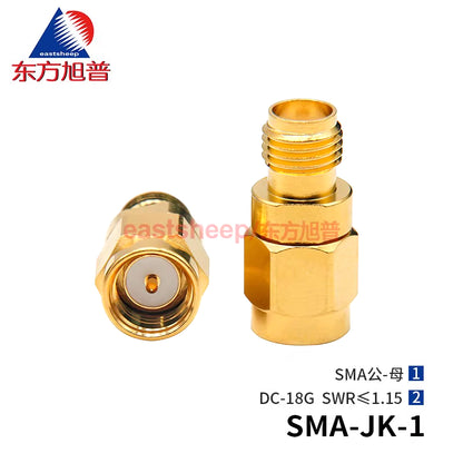 Eastsheep SMA-JK-1 High Frequency Test Adapter (SMA Male to SMA Female), Low VSWR, 18G, 1 unit. [1]
