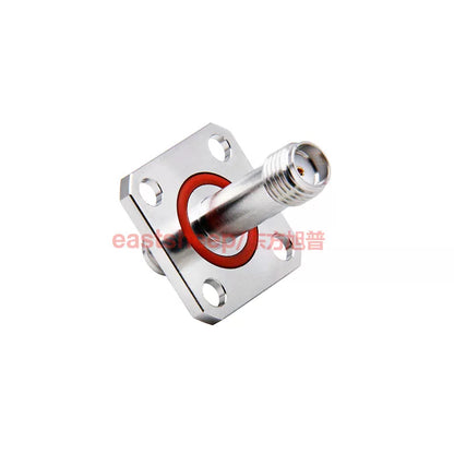 Eastsheep SMA-KFK-12 RF connector, female to female, 4-hole flange with waterproof rubber ring, 1 piece per pack. [2]
