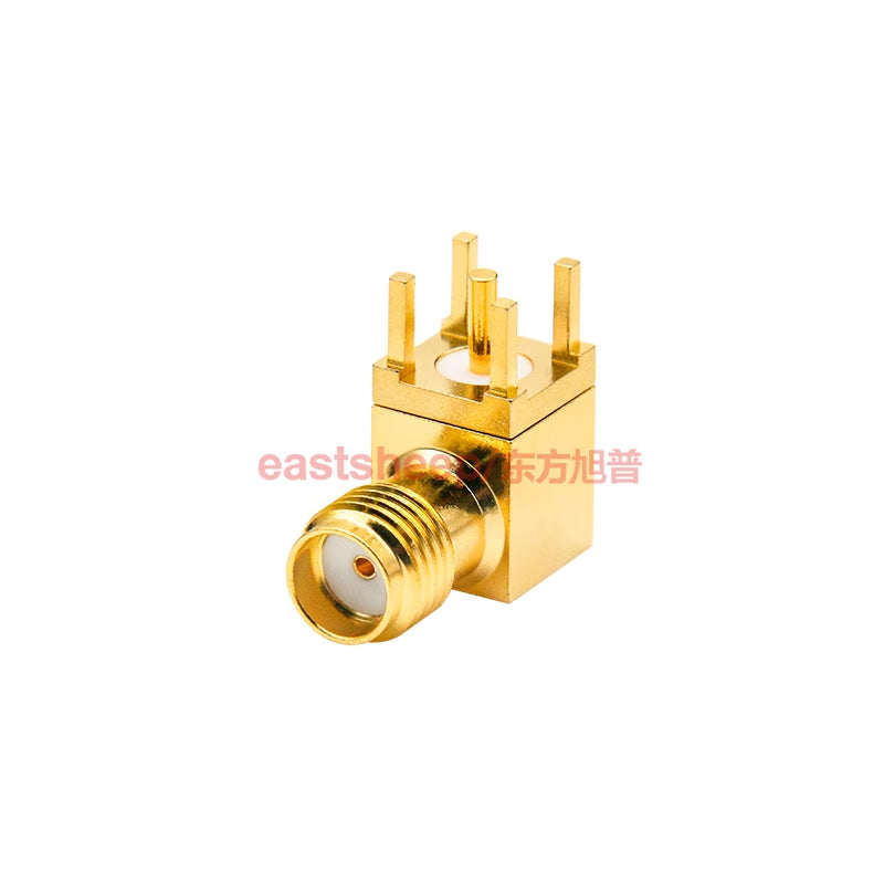 Eastsheep SMA-KWHD6 RF Connector, SMA Right-Angle Coaxial Adapter, DC-18G PCB Panel Mounting Base (1 piece) [3]