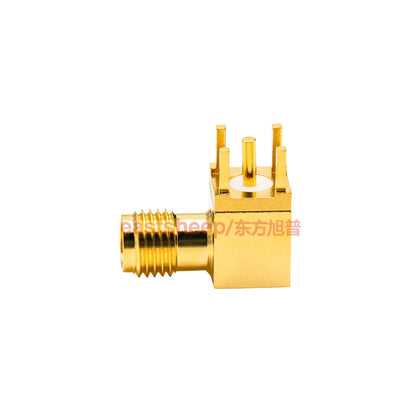 Eastsheep SMA-KWHD6 RF Connector, SMA Right-Angle Coaxial Adapter, DC-18G PCB Panel Mounting Base (1 piece) [4]