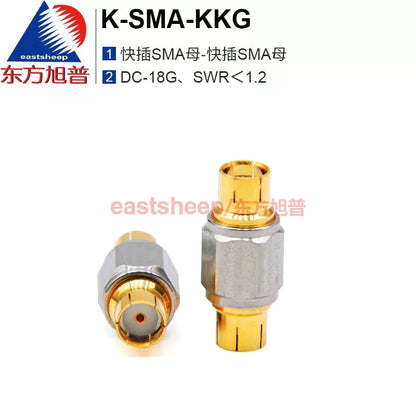 Eastsheep Stainless Steel Adapter K-SMA-KKG Quick-Connect SMA Female to Female, Fast Test and Unplugging DC-18G (1 piece) [1]