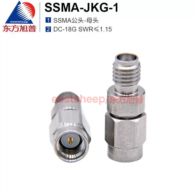 Eastsheep Stainless Steel Test Adapter SSMA-JKG-1 SSMA Male to Female High Frequency Connector 18G Low VSWR 1 piece [1]