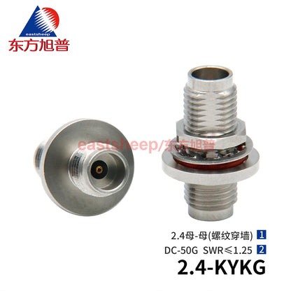 Eastsheep millimeter-wave adapter 2.4-KYKG (2.4 female to 2.4 female) DC-50G, 1 piece. [1]