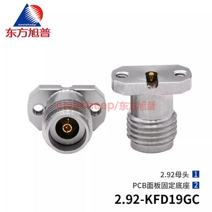 Eastsheep millimeter-wave adapter 2.92-KFD19GC 2.92 female PCB panel solderless connector 40g 1 piece [1]