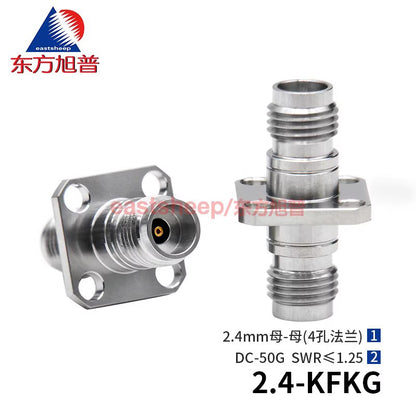 Eastsheep millimeter-wave panel mounting connector 2.4-KFKG (2.4mm female to female, DC-50G), 1 piece per pack. [1]
