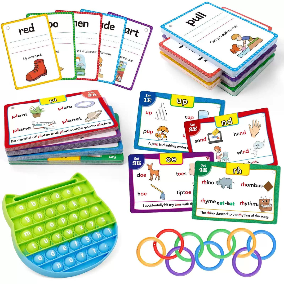 Edulok Sight Word Flash Cards Kindergarten, Small, Multicolor [1]