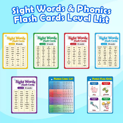 Edulok Sight Word Flash Cards Kindergarten, Small, Multicolor [4]