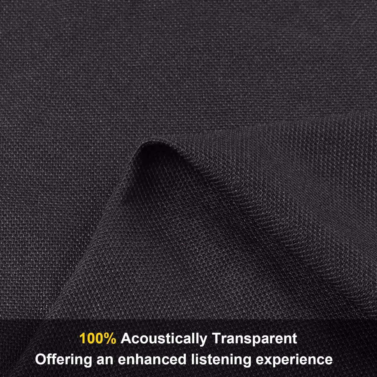 FINDUFA 96" x 54" Speaker Grill Cloth, Stereo Mesh Fabric Black [2]