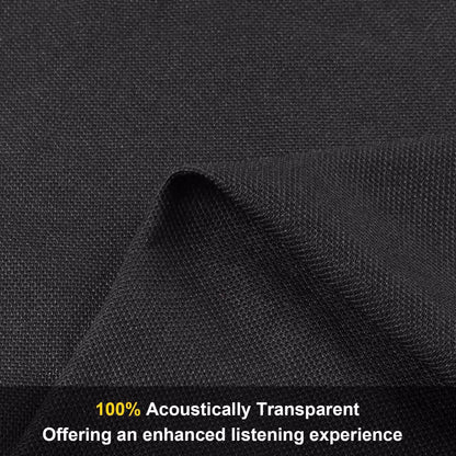 FINDUFA 96" x 54" Speaker Grill Cloth, Stereo Mesh Fabric Black [2]