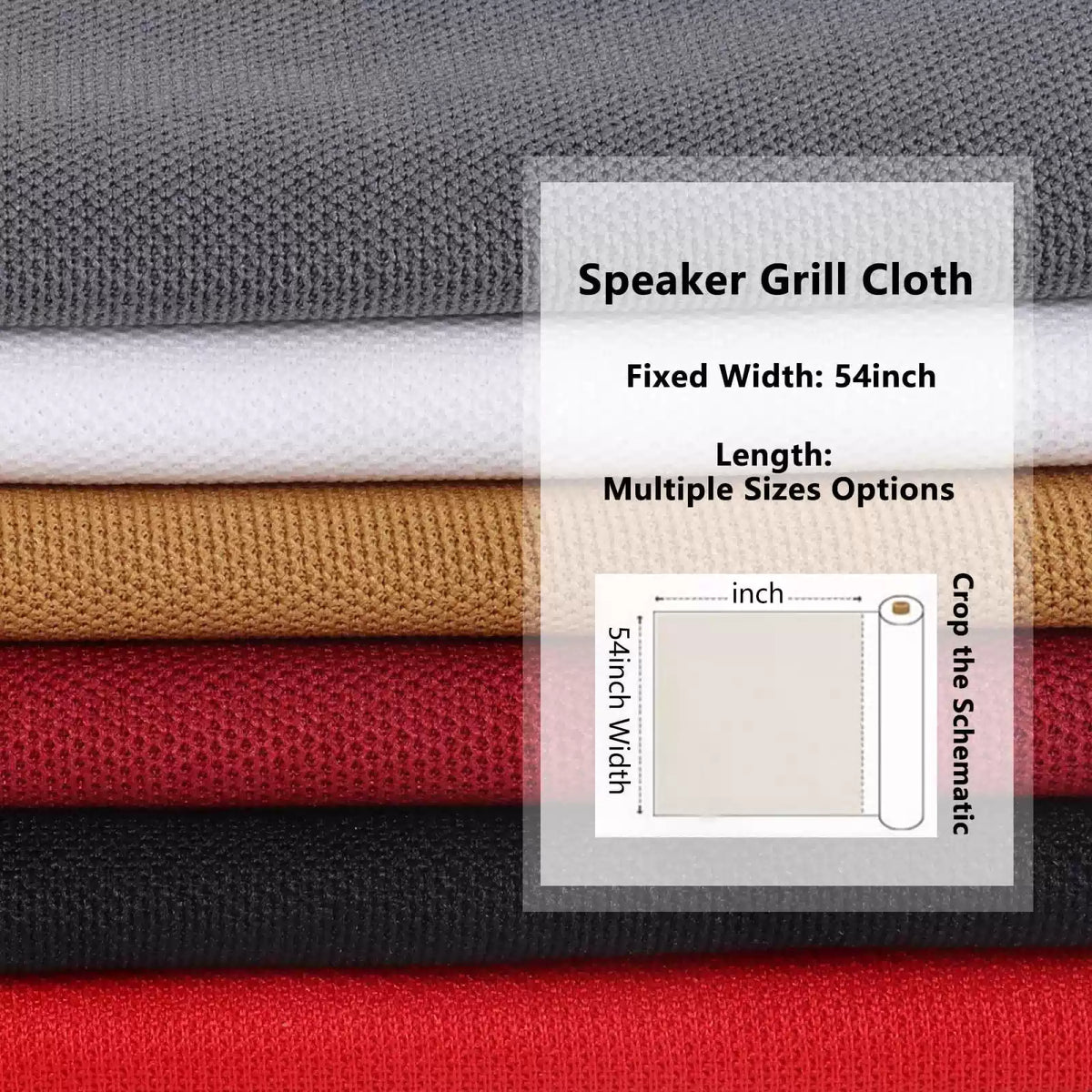 FINDUFA 96" x 54" Speaker Grill Cloth, Stereo Mesh Fabric Black [5]