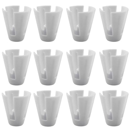 FMHXG 12pcs Plastic Coil Claw for Thread 38mm x 32mm (1.5in x 1.25in), White [1]