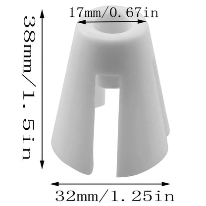 FMHXG 12pcs Plastic Coil Claw for Thread 38mm x 32mm (1.5in x 1.25in), White [2]