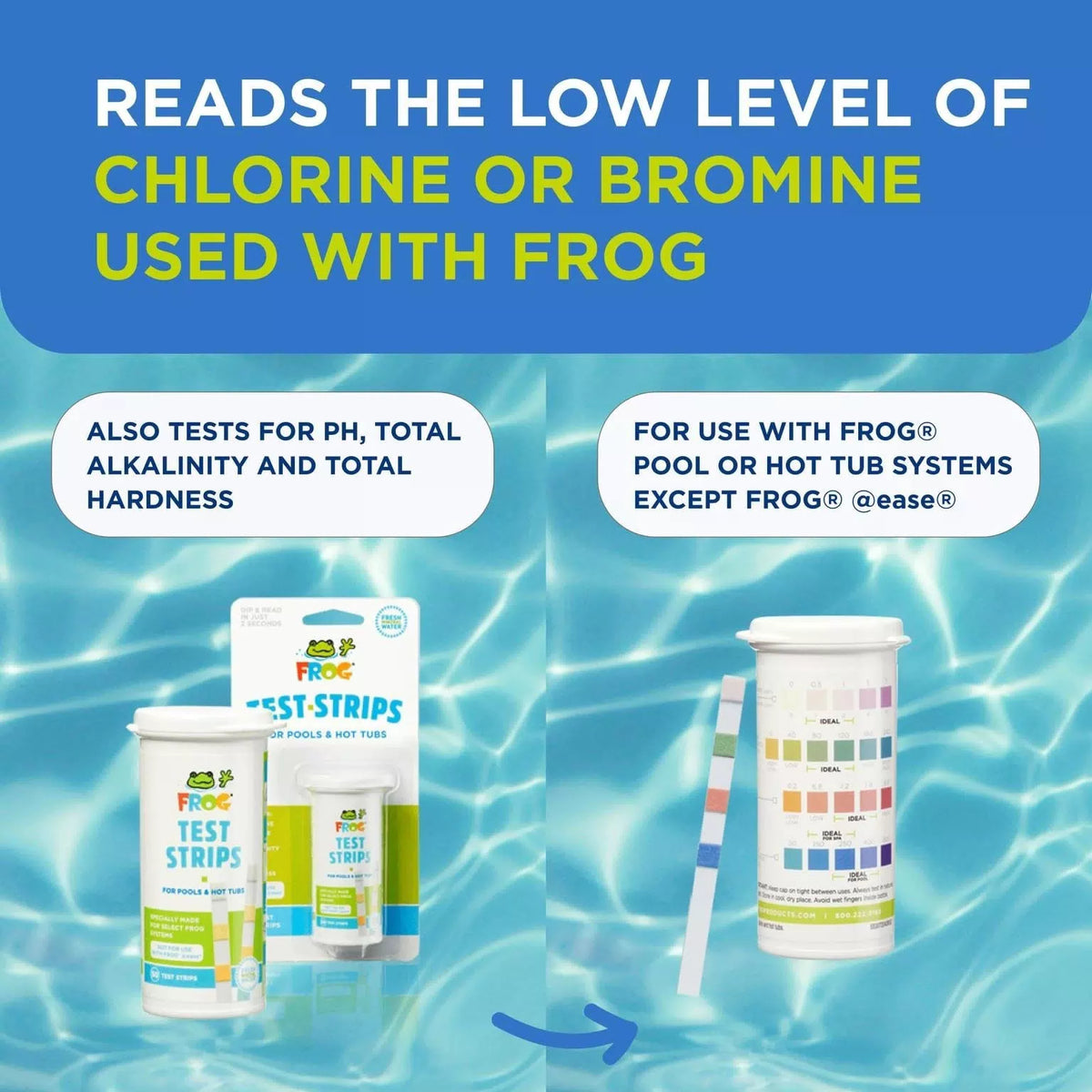 FROG Test Strips for Pools and Hot Tubs - Strip with Accurate 1 Pack [6]