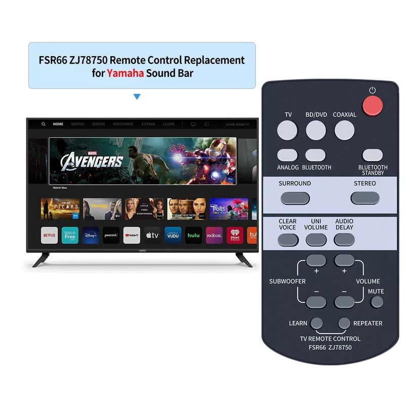 FSR66 ZJ78750 Remote Control For Yamaha Soundbar YAS-103 YAS-93 ATS-1030 [2]