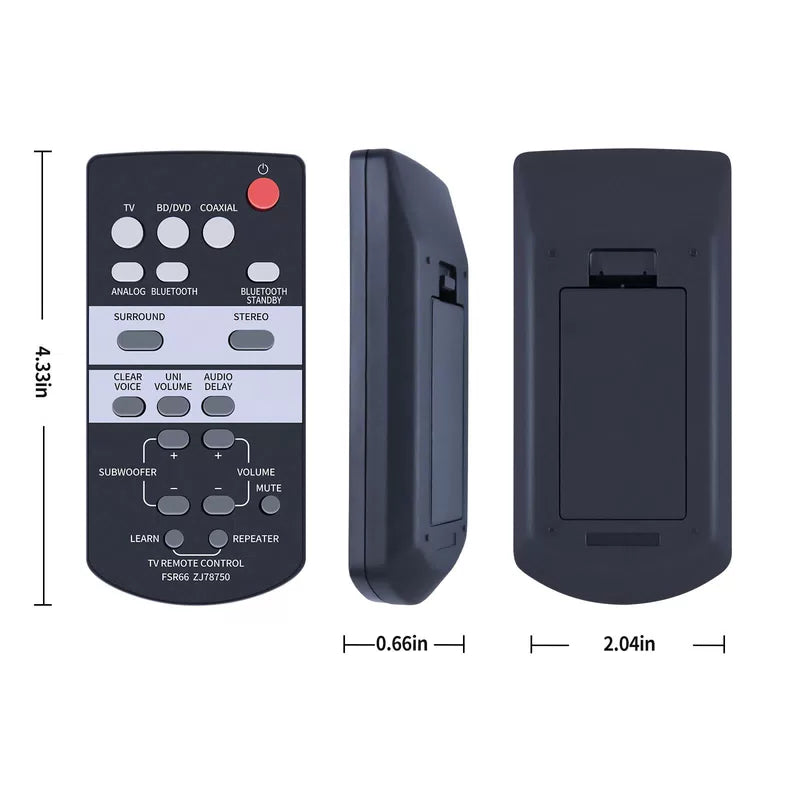 FSR66 ZJ78750 Remote Control For Yamaha Soundbar YAS-103 YAS-93 ATS-1030 [5]