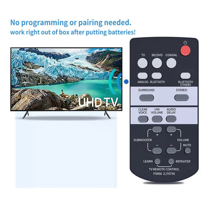 FSR66 ZJ78750 Remote Control For Yamaha Soundbar YAS-103 YAS-93 ATS-1030 [6]
