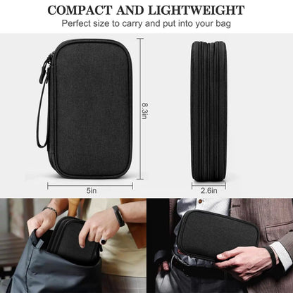 FYY Electronic Organizer, Travel Cable Organizer Bag Pouch Medium, Black [2]