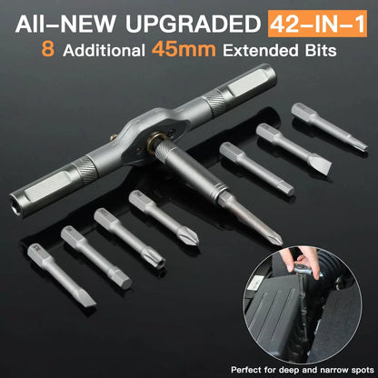 Faireach 42 in 1 Magnetic Screwdriver Set, DIY Ratchet Medium, 42 1-gray [7]
