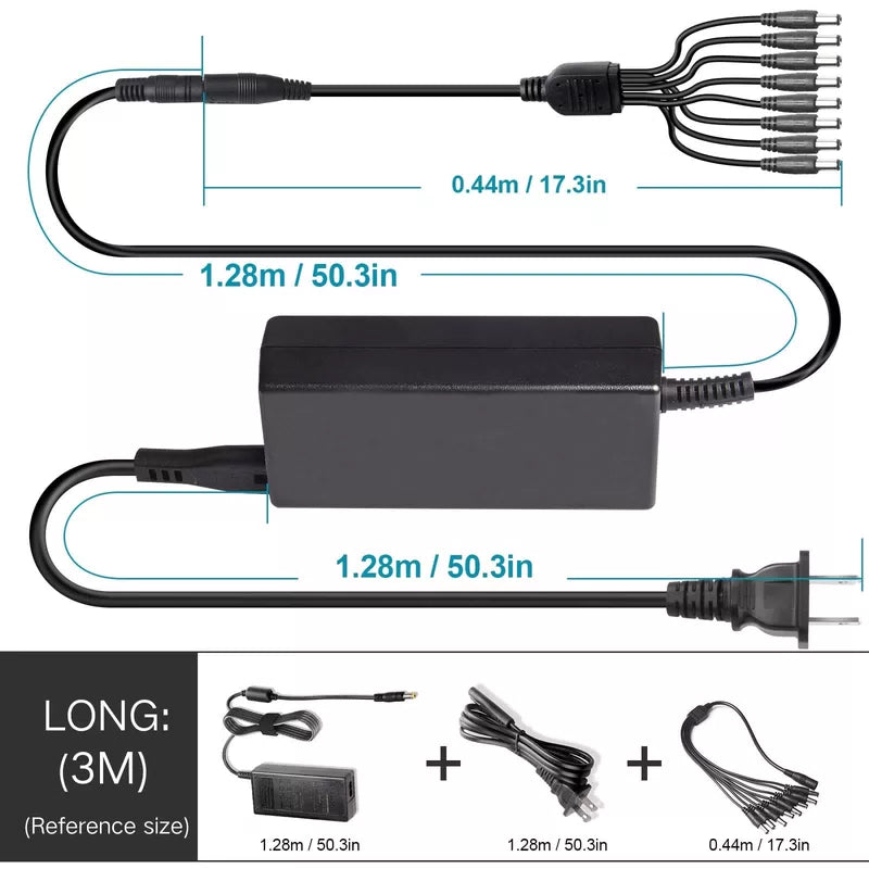 Fancy Buying Security Camera Power Adapter 12V 5A 100V-240V AC to DC Black [2]