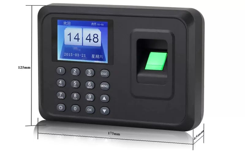 Fingerprint attendance machine U disk download easy to use With spare battery Blackout available English attendance machine [3]