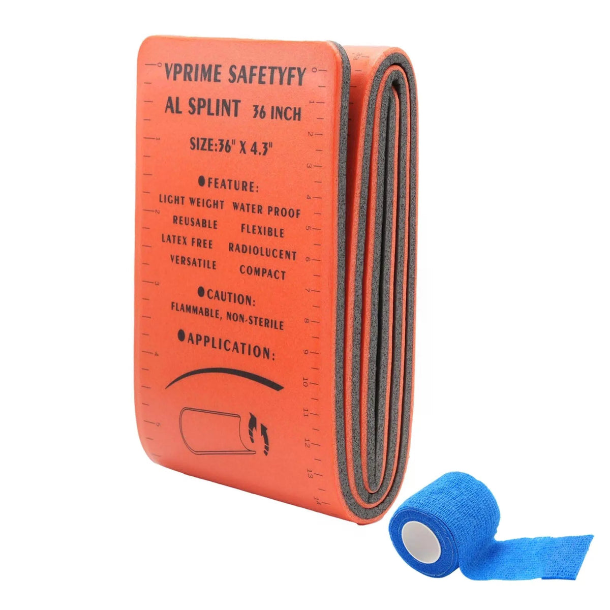 First Aid Splint, 36" Aluminum Waterproof Emergency Splint Kit 1, Folded [1]