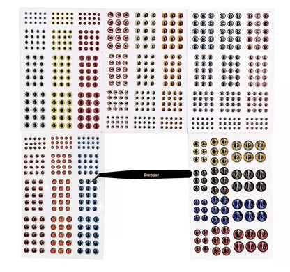 Fish Eyes for Lures Making - Small and Large Fishing Lure Eye 3mm 4mm color [6]