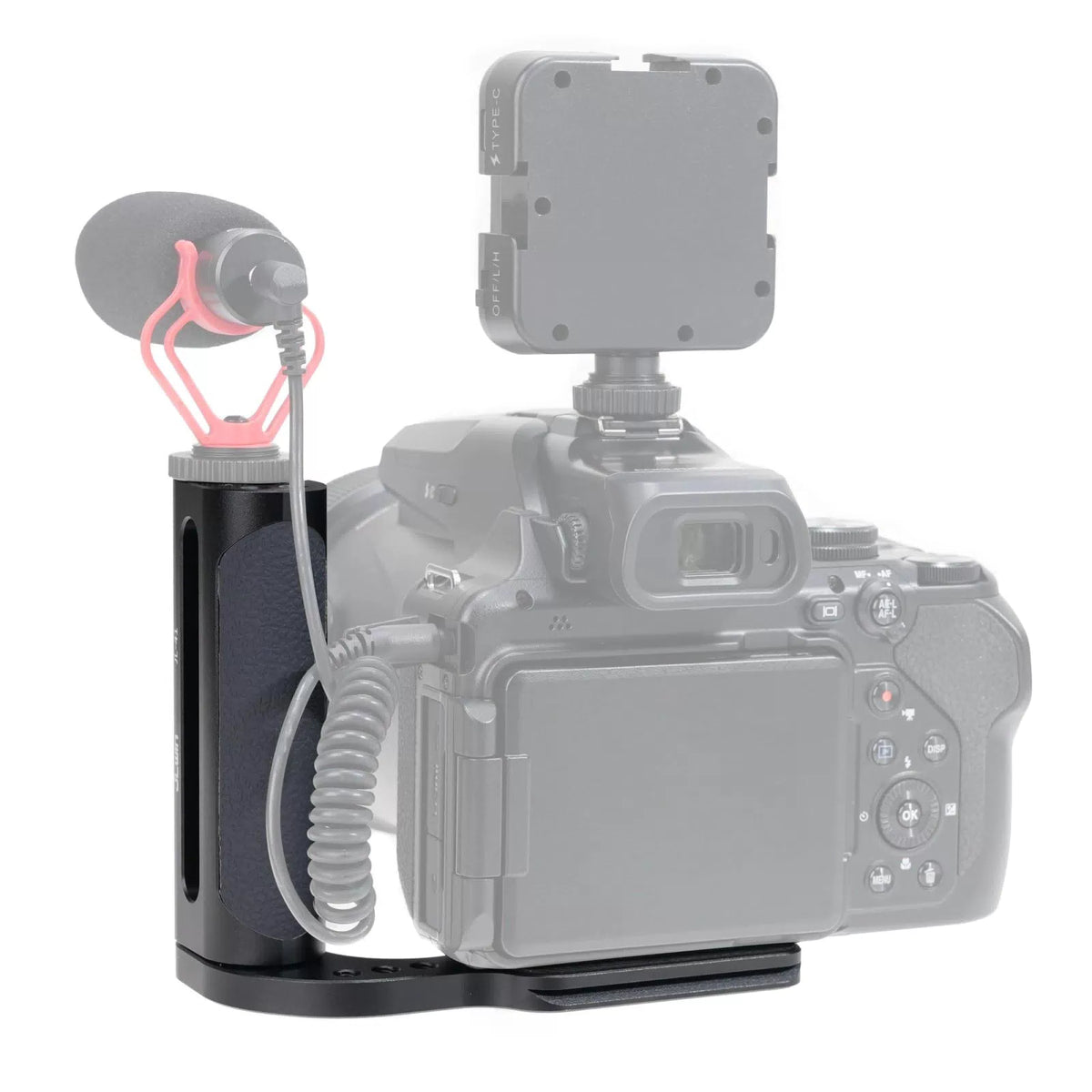 FocusFoto 2nd Gen L-Shaped Bracket Holder Stabilizer with Side Handle Black [6]